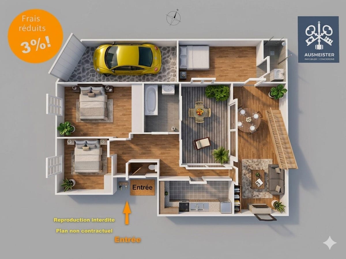 Maison 88 m² dans une villa privée — Boulogne — Villa privée